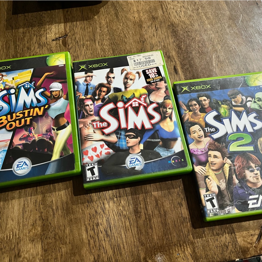 Set of 3 sims Xbox games